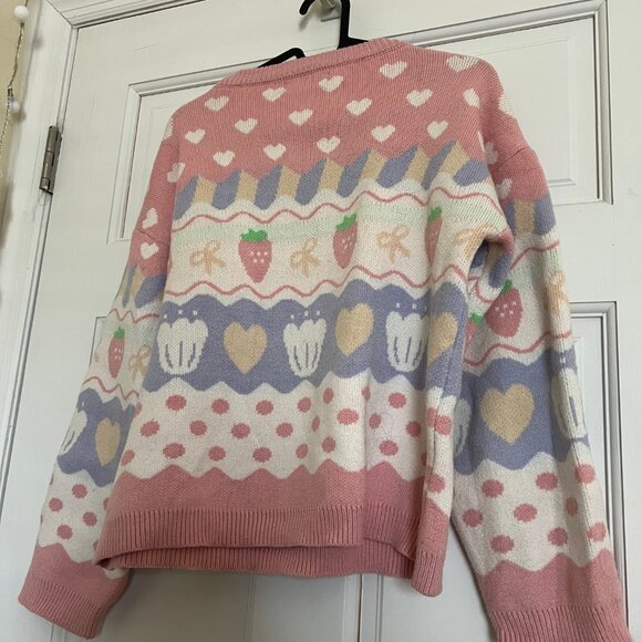 Big Goose Strawberry Flower Heart Sweater - Picture 8 of 9